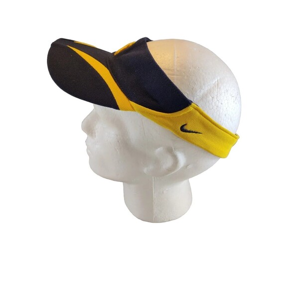 Nike DRI-FIT University Of Michigan Wolverines Blue Gold Adjustable Visor Hat - Picture 7 of 9